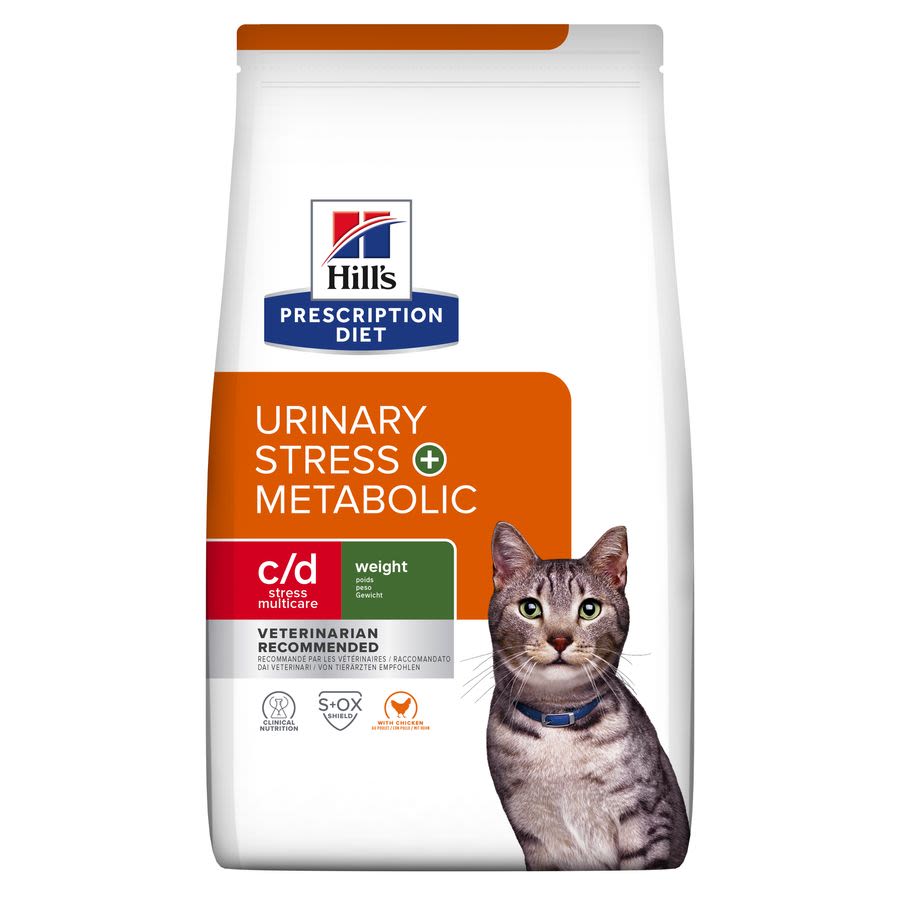 Hill's Hill'S Prescription Multicare Stress Metabolic Chicken Adult Dry Cat Food pet food packaging