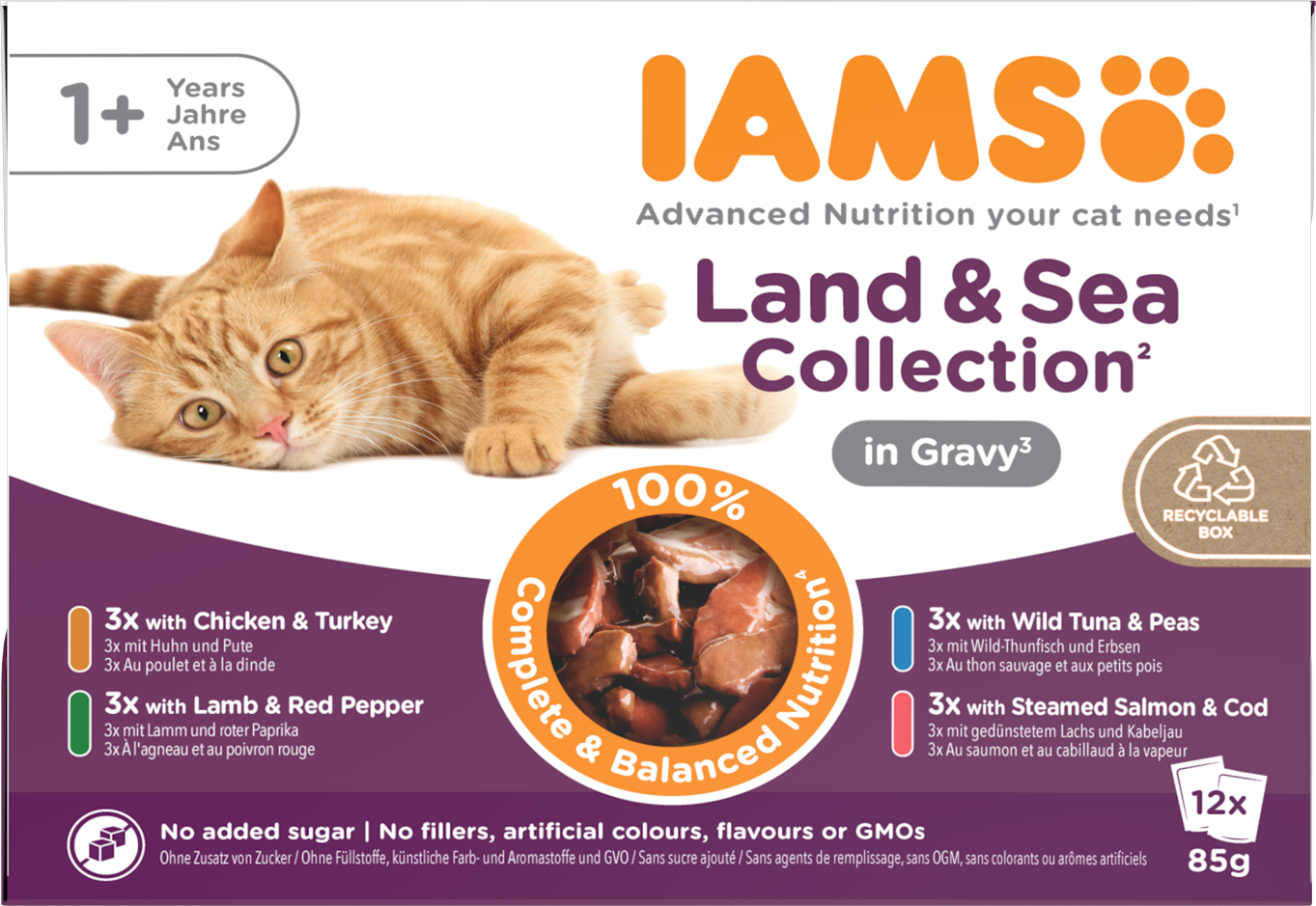 Iams Iams Delights Land Collection Adult Wet Dog Food pet food packaging