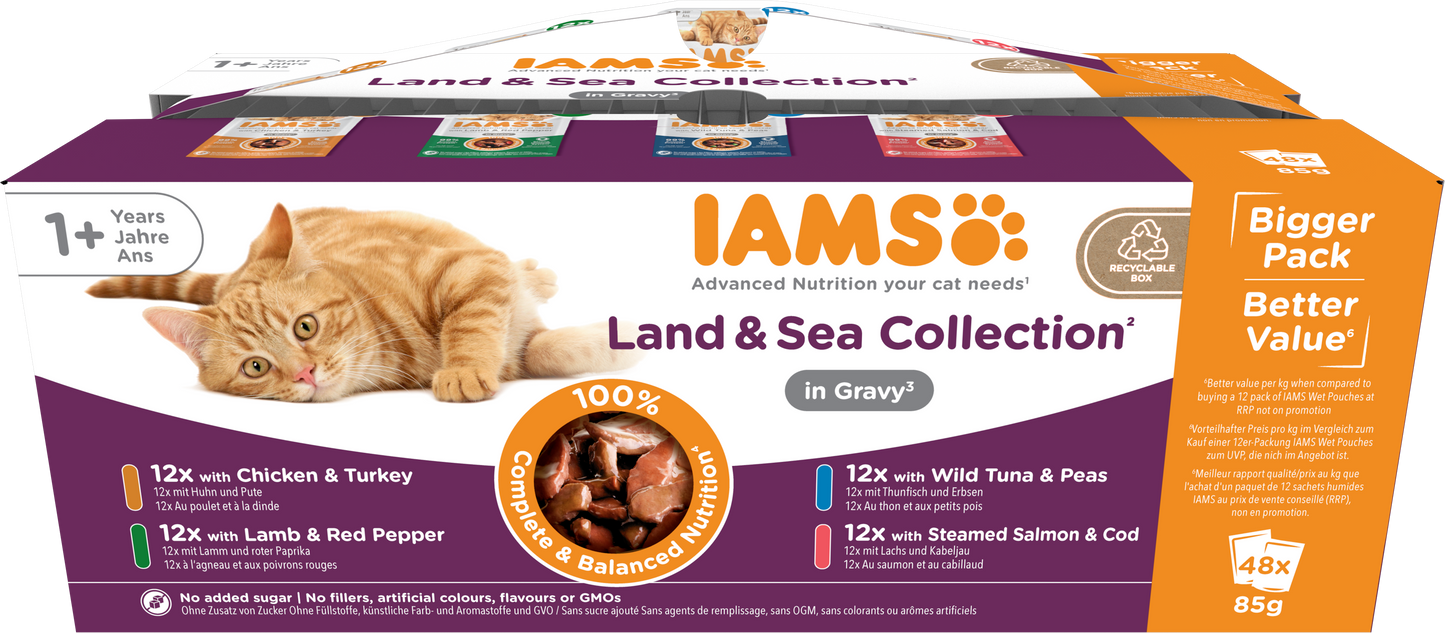 Iams Delights Adult Land & Sea Collection in Gravy Multipack