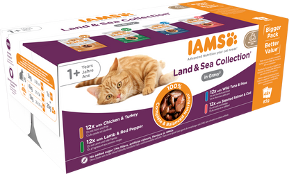 Iams Delights Adult Land & Sea Collection in Gravy Multipack