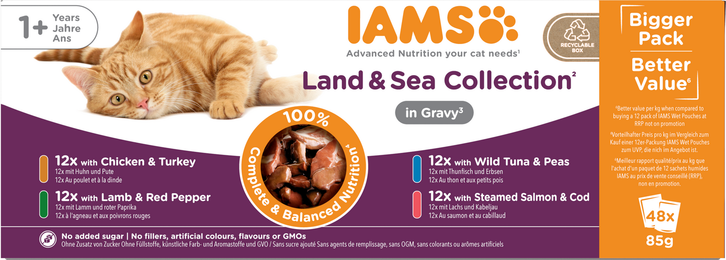 Iams Delights Adult Land & Sea Collection in Gravy Multipack