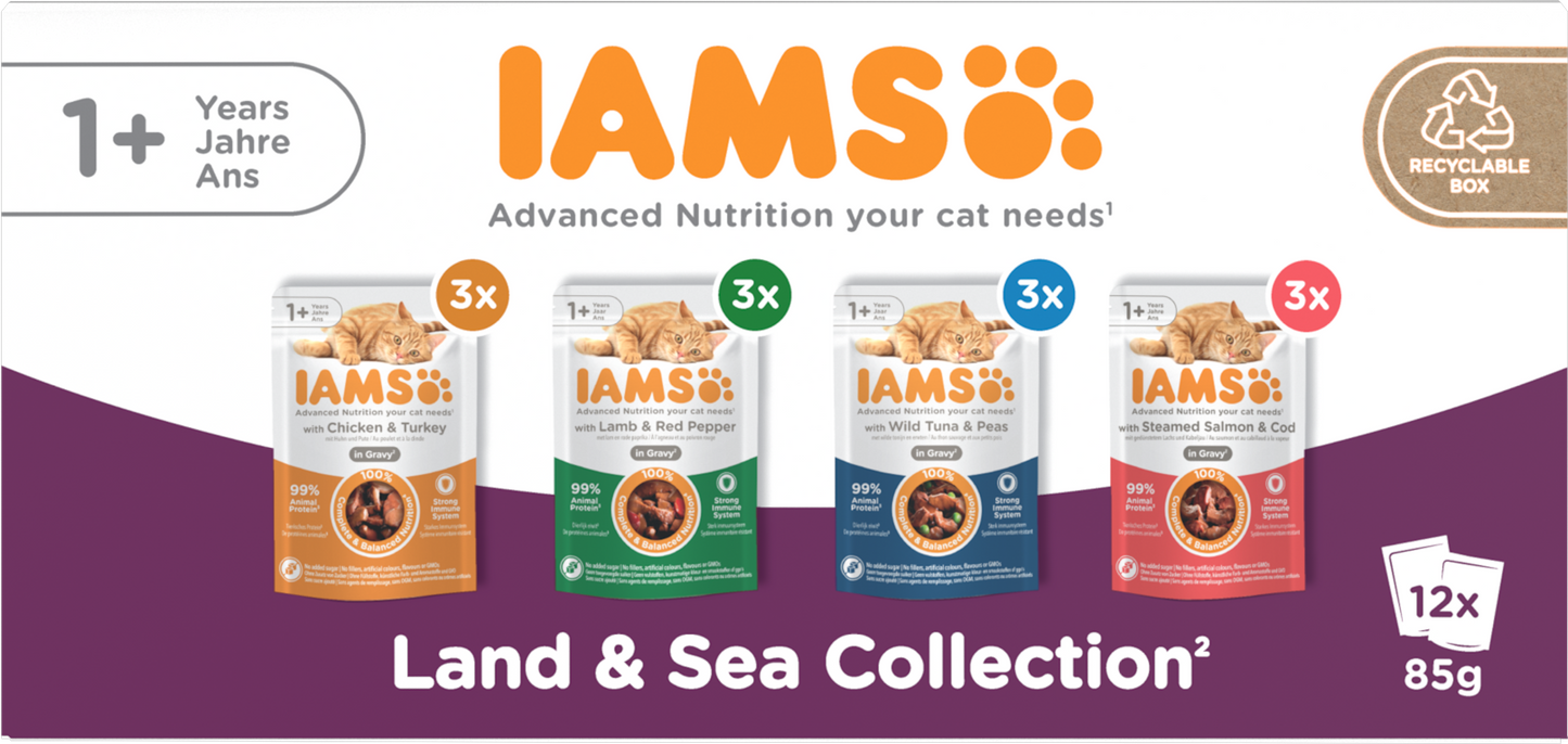 Iams Delights Adult Land & Sea Collection in Gravy Multipack