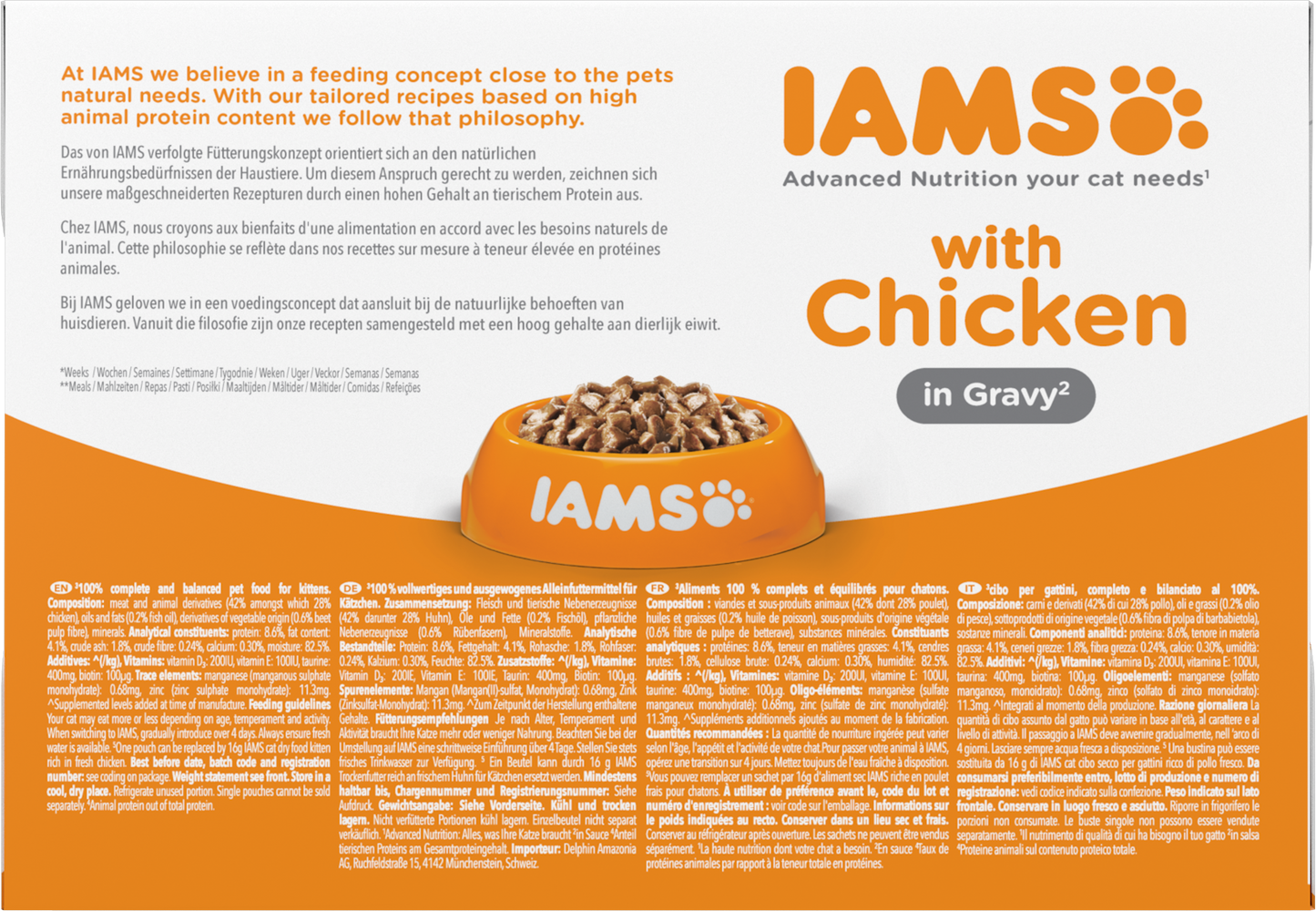 Iams Delights Kitten Chicken in Gravy Multipack