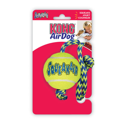 KONG Air Dog Squeaker Tennis Ball With Rope Dog Toy
