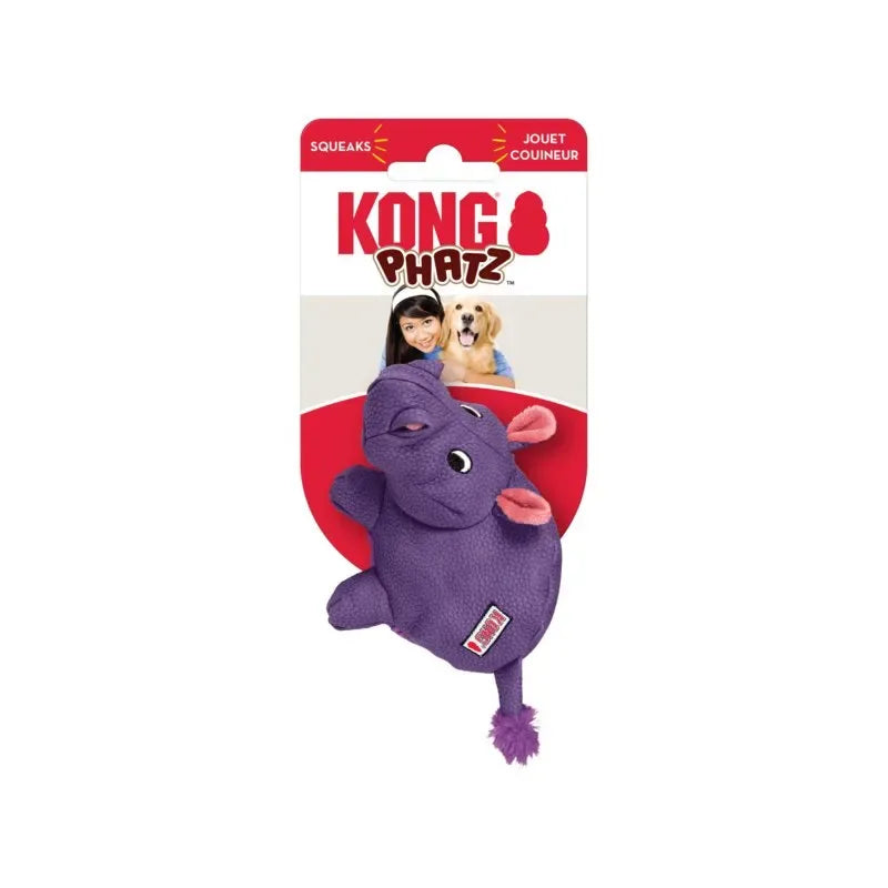 KONG Phatz Hippo Dog Toy