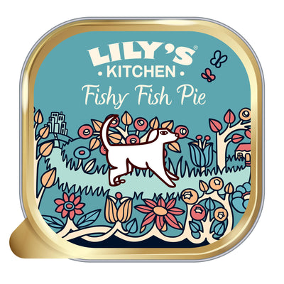 Lily's Kitchen Lily'S Kitchen Fishy Pie Turkey Salmon Herring pet food packaging