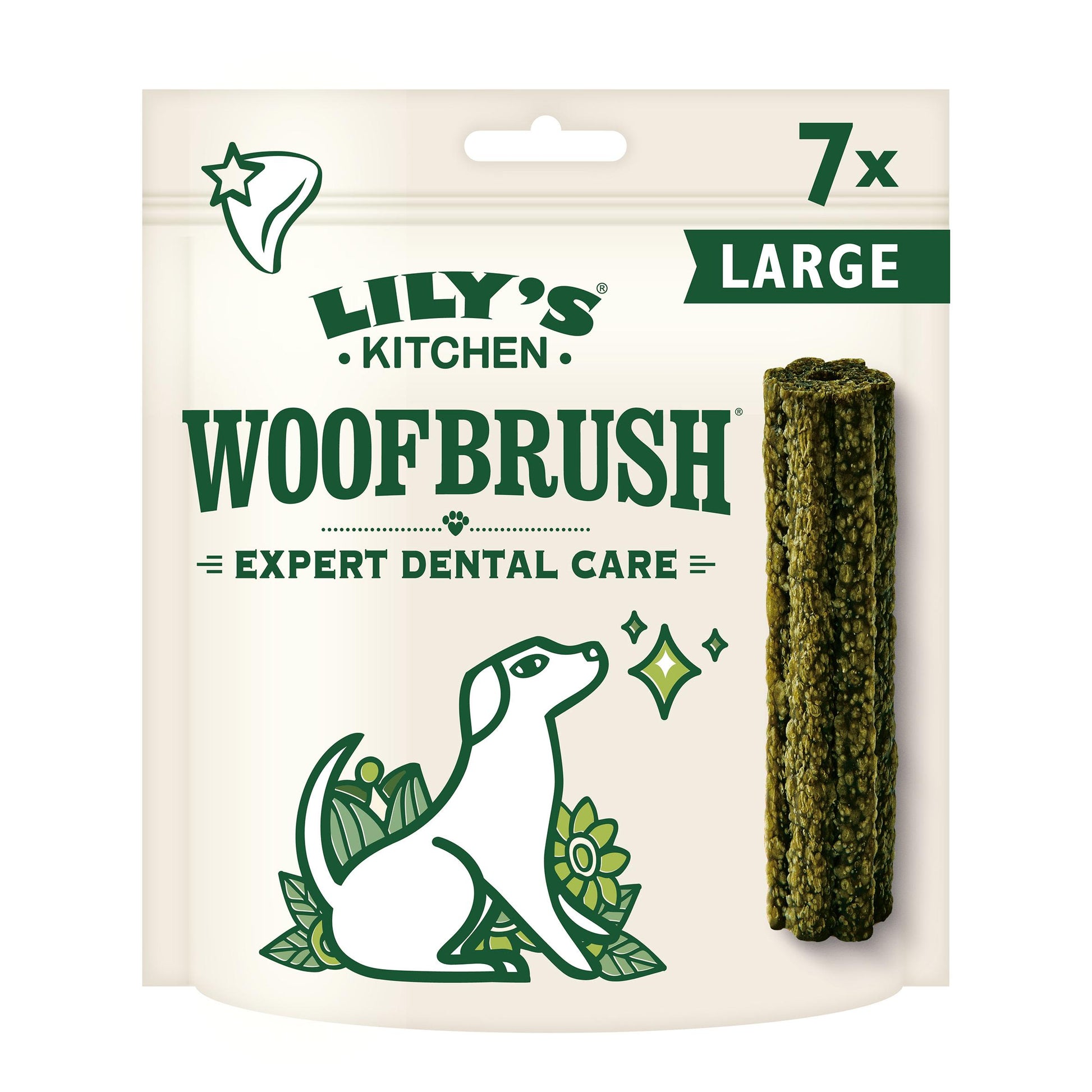 Lily's Kitchen Lily'S Kitchen Woofbrush Daily Dental Chew Adult Treat Dog Food pet food packaging