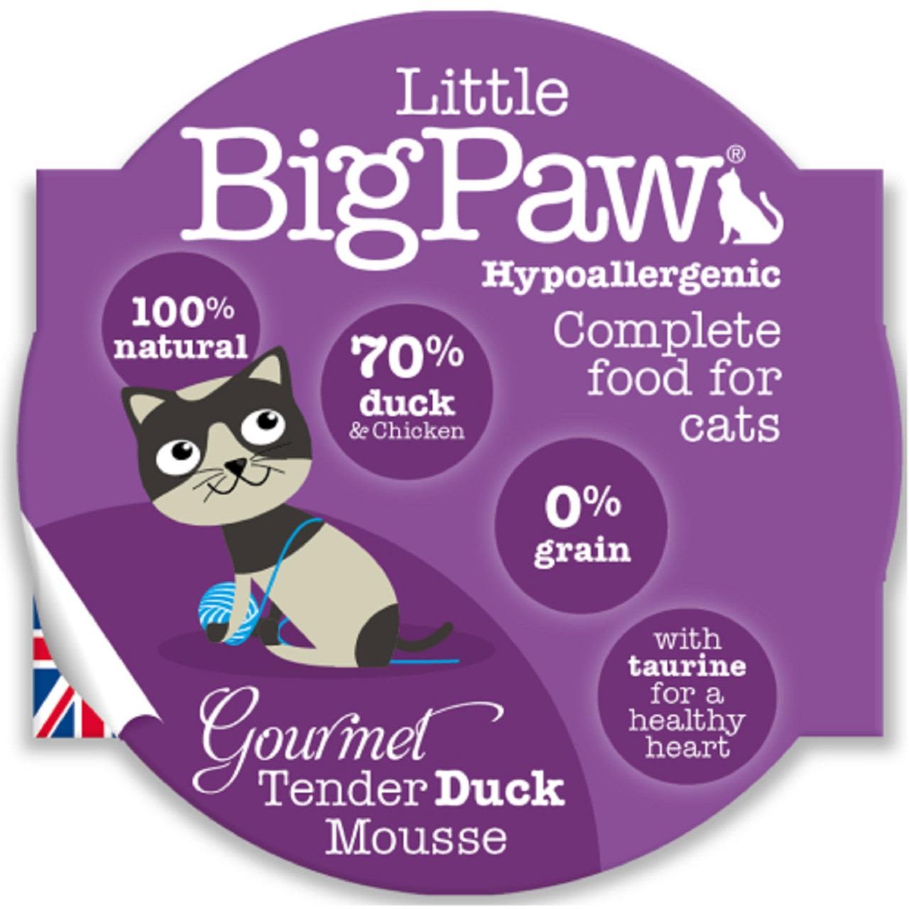 Little Big Paw Little Big Paw Mousse Duck Adult Wet Cat Food pet food packaging