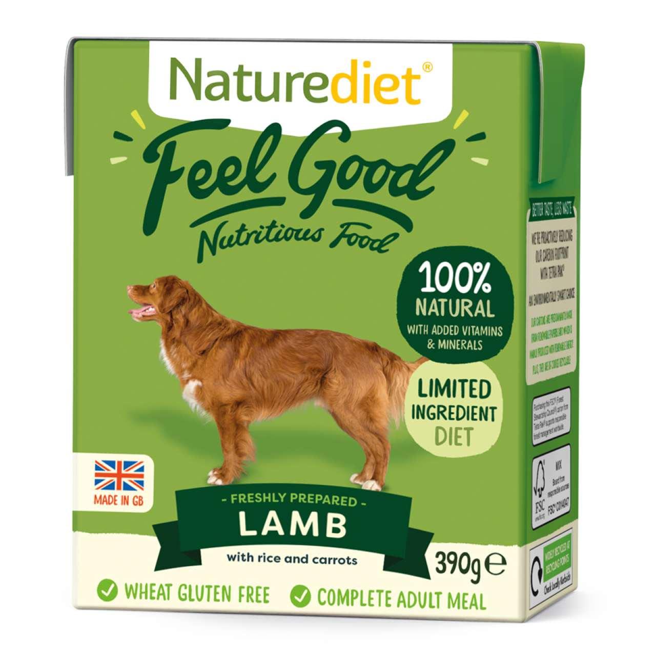 Naturediet Naturediet Feel Good Lamb Adult Wet Dog Food pet food packaging