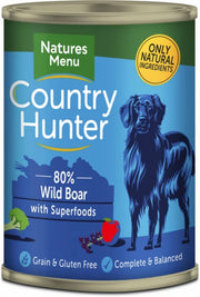 Natures Menu Country Hunter 80% Wild Boar with Superfoods Wet Dog Food