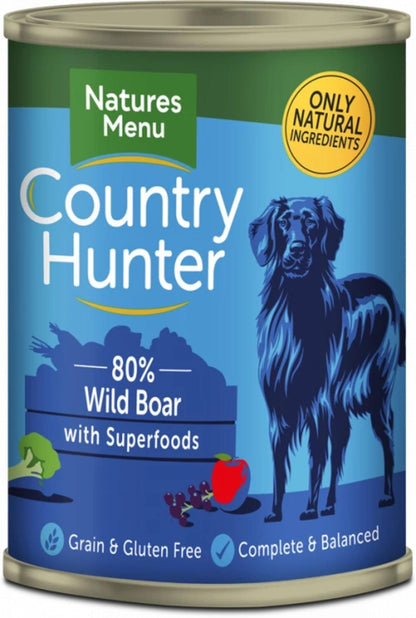 Natures Menu Country Hunter 80% Wild Boar with Superfoods Wet Dog Food