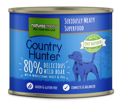 Natures Menu Country Hunter Wild Boar Wet Dog Food Cans