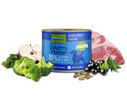 Natures Menu Country Hunter Wild Boar Wet Dog Food Cans
