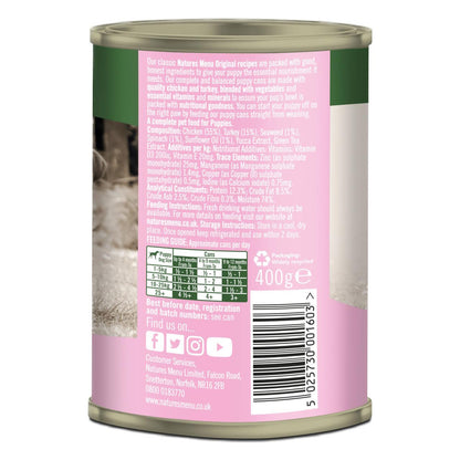 Natures Menu Original Puppy Chicken & Turkey Wet Dog Food Cans