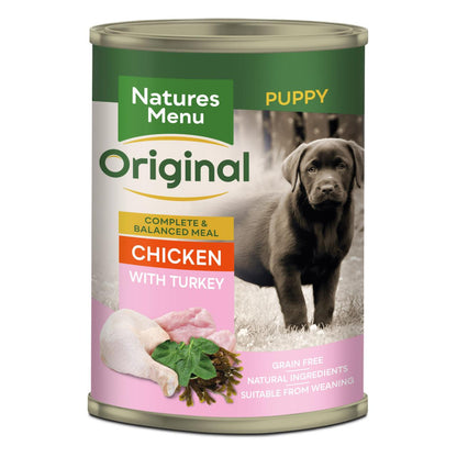 Natures Menu Original Puppy Chicken & Turkey Wet Dog Food Cans