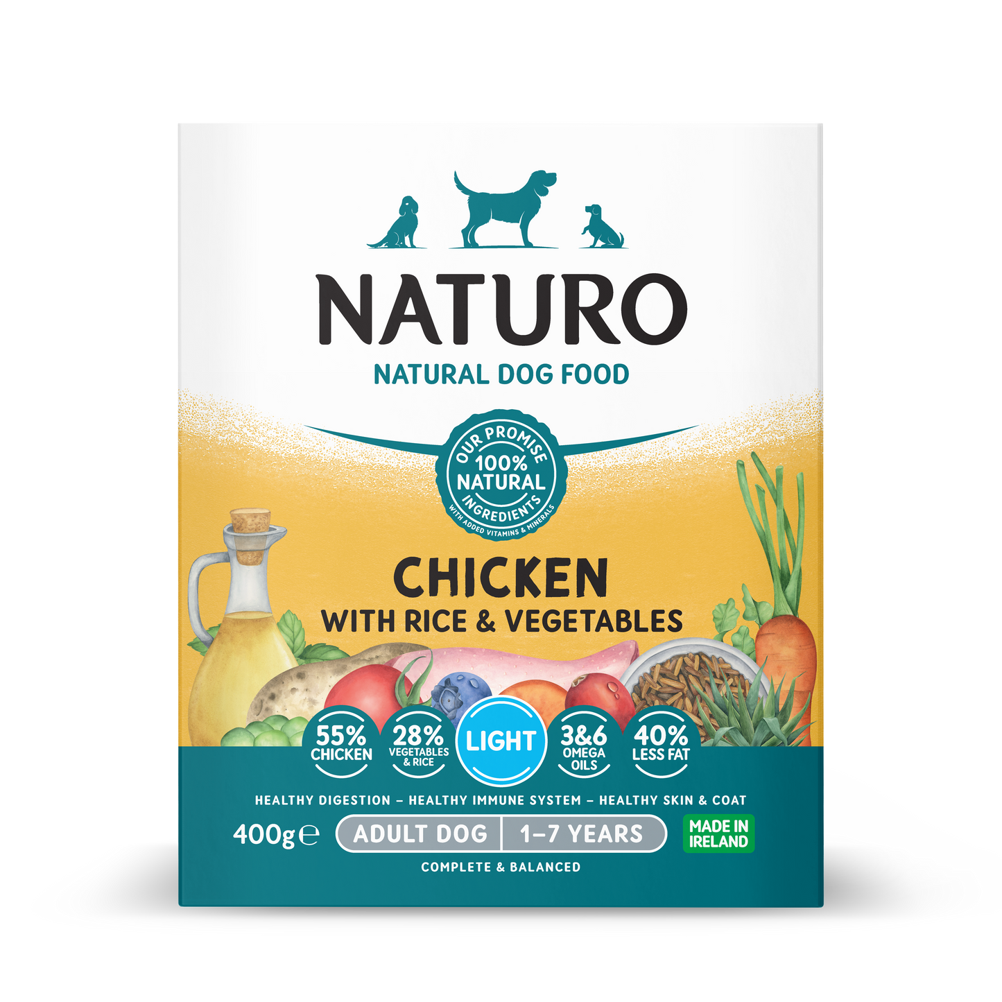 Naturo Light Chicken & Rice with Veg Dog Food