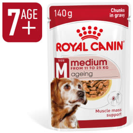 Royal Canin Medium Ageing 10+ Senior in Gravy Wet Dog Food