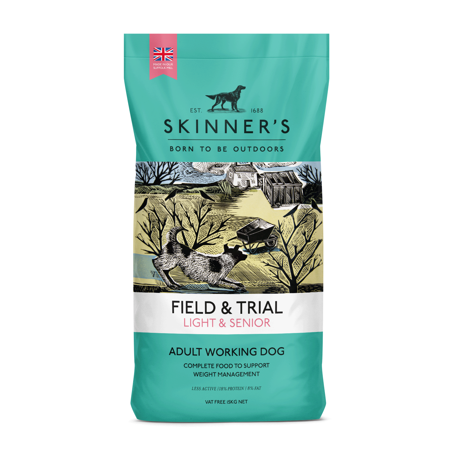 Skinners Skinners Skinner Field Trial Light Senior Dry Dog Food pet food packaging