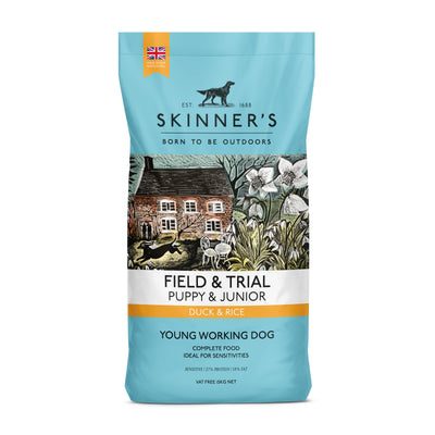 Skinners Skinners Ha Field Trial Duck Puppy Dry Dog pet food packaging