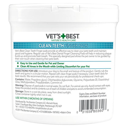 Vet's Best Clean Teeth Finger Pads for Dog