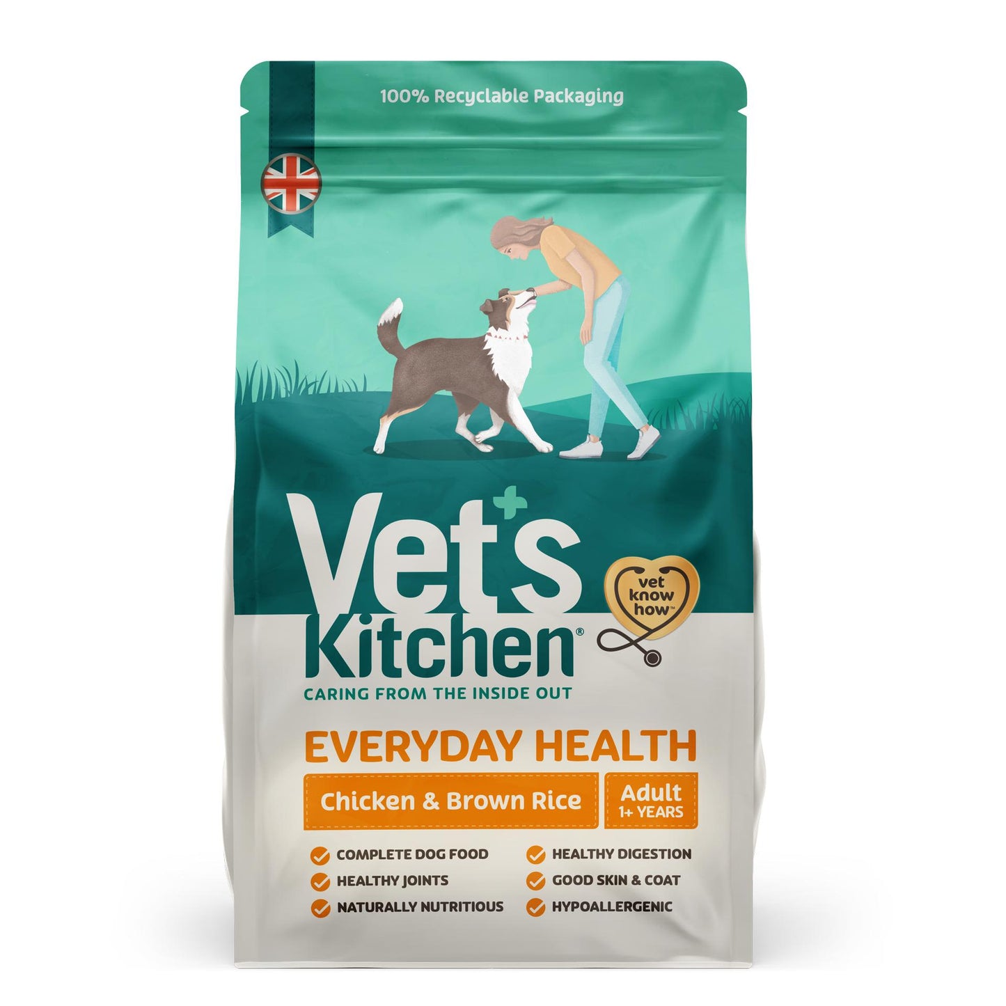 Vets Kitchen Adult Chicken & Brown Rice Dry Dog Food