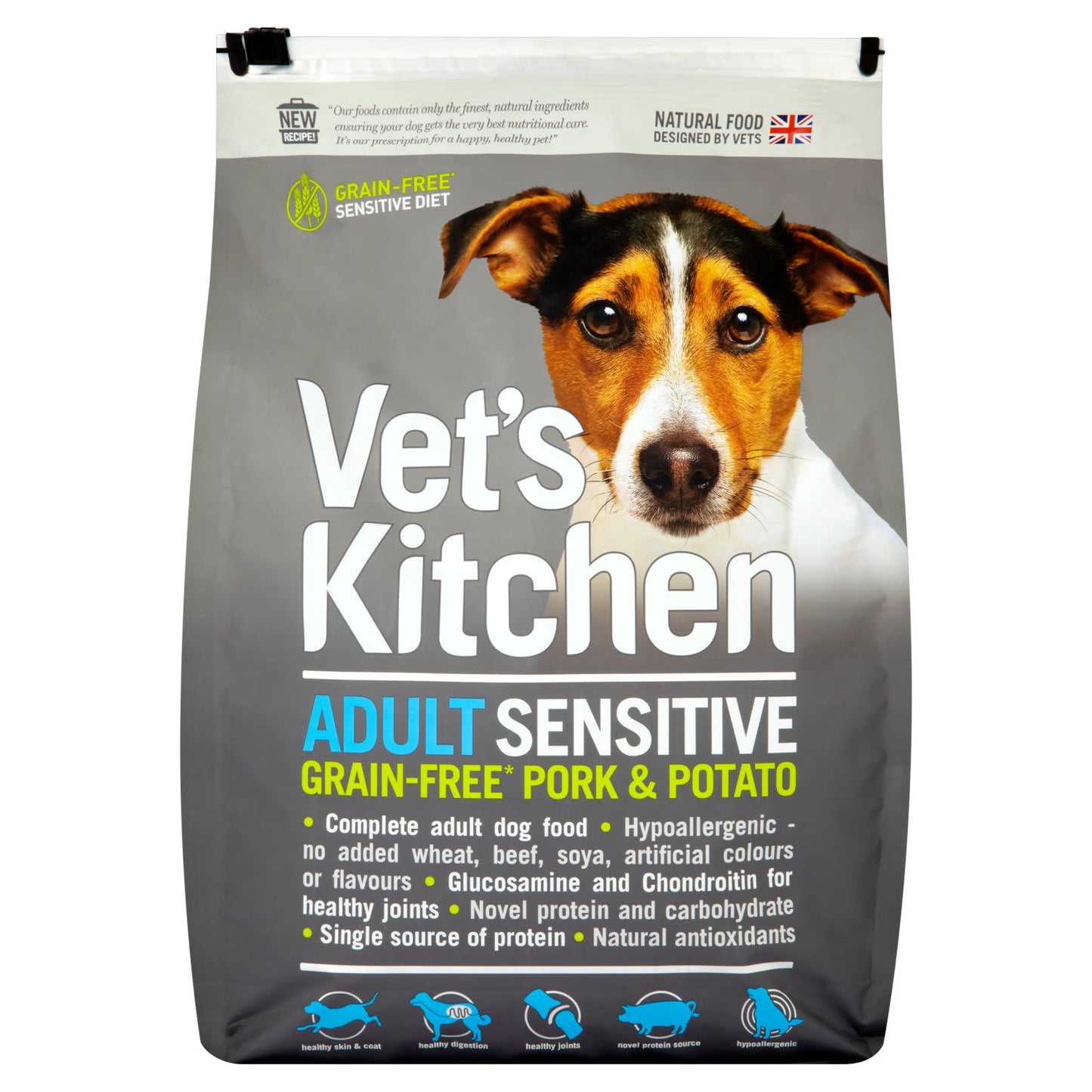 Vets Kitchen Adult Grain-free Sensitive Pork & Potato Dry Dog Food