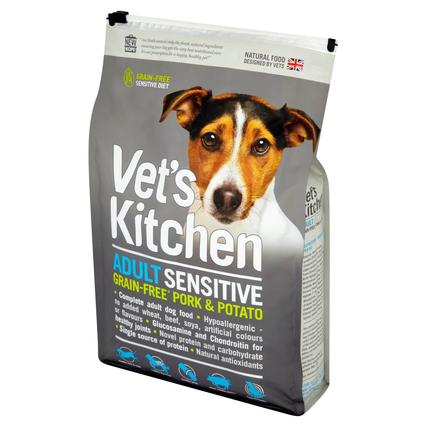 Vets Kitchen Adult Grain-free Sensitive Pork & Potato Dry Dog Food