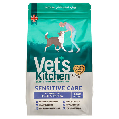 Vets Kitchen Adult Grain-free Sensitive Pork & Potato Dry Dog Food