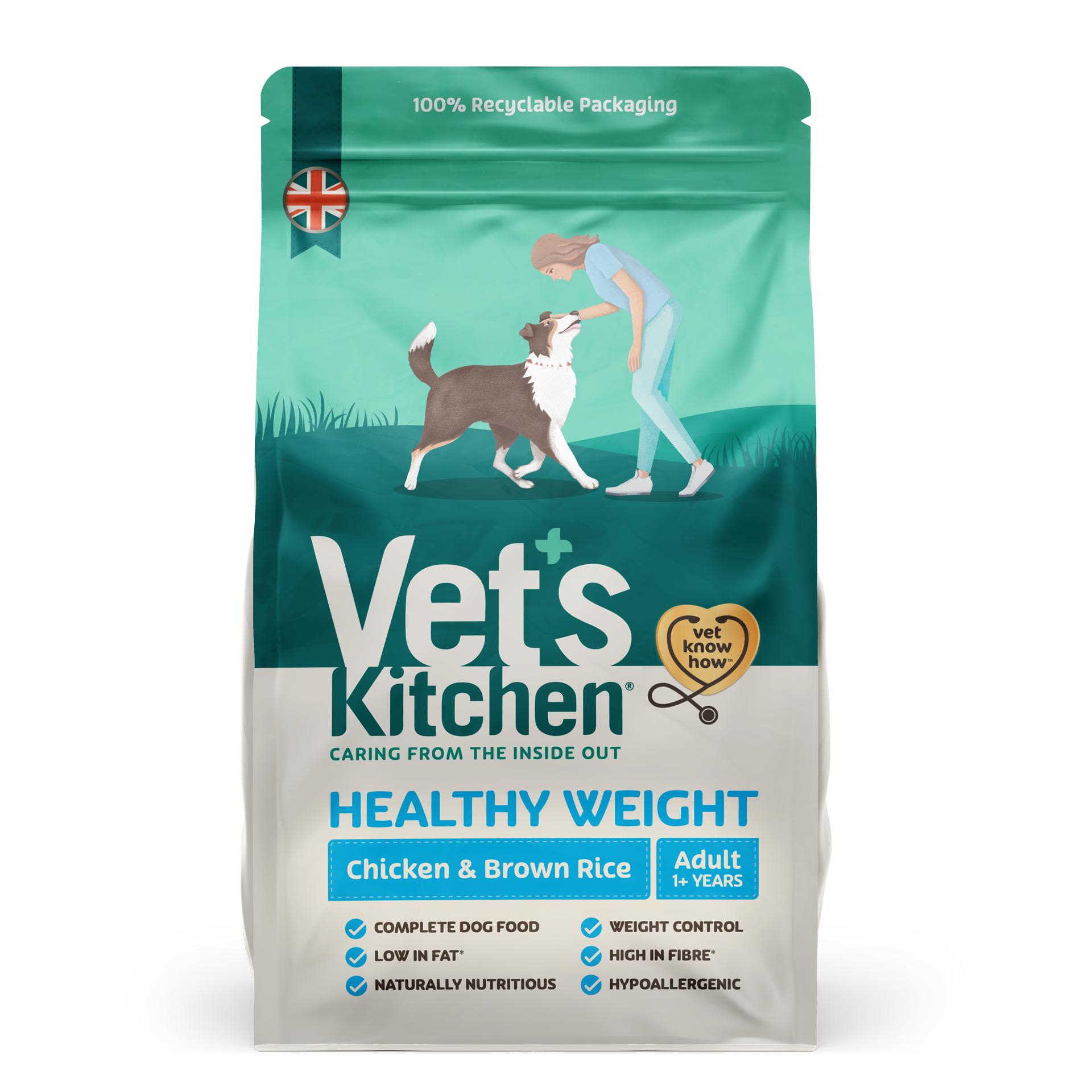 Vets Kitchen Vets Kitchen Light Brown Chicken Adult Dry Dog Food pet food packaging