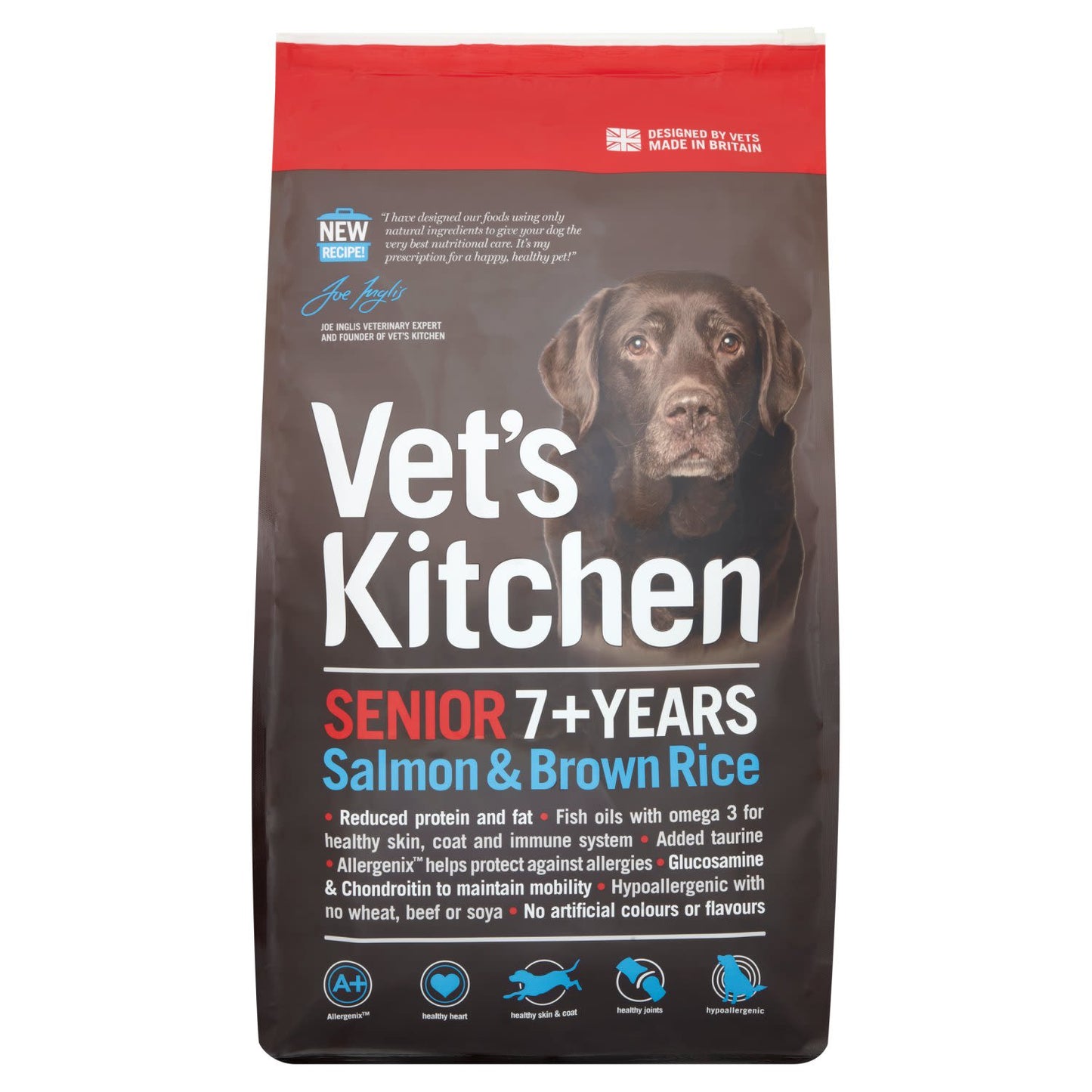 Vets Kitchen Senior Salmon & Brown Rice Dry Dog Food