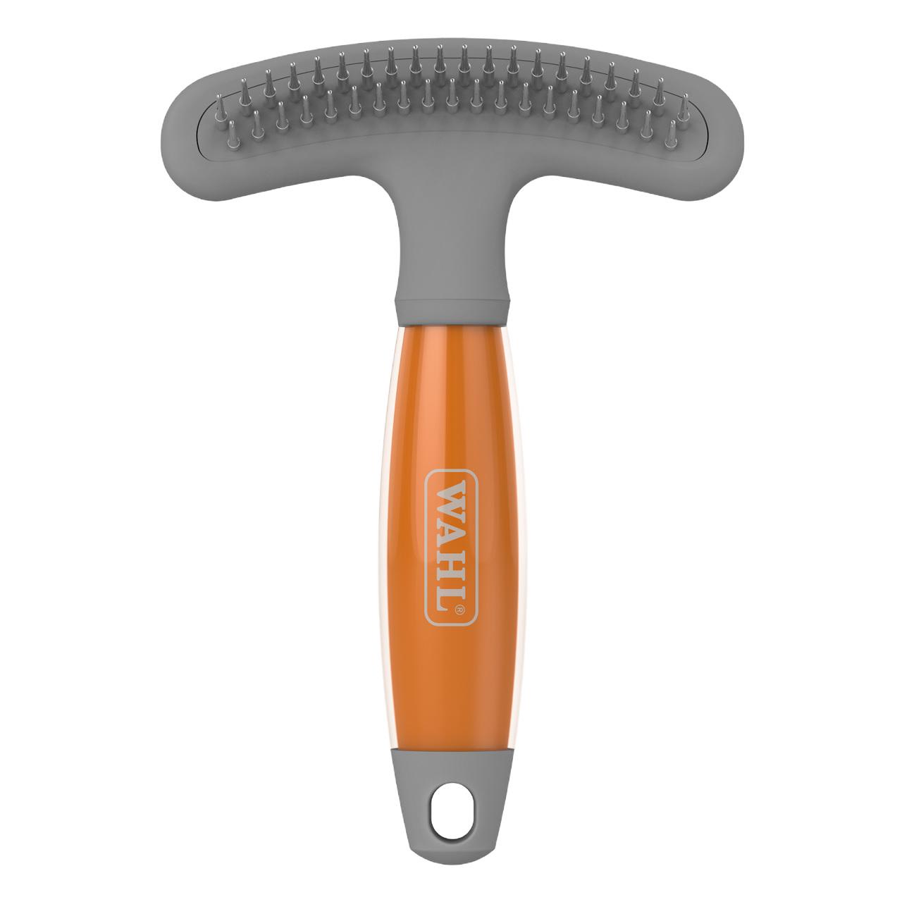 Wahl Double Row Rake & Shedding Blade With Soft Grip Gel Handle
