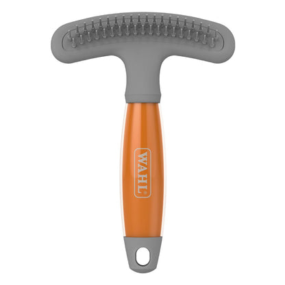 Wahl Double Row Rake & Shedding Blade With Soft Grip Gel Handle