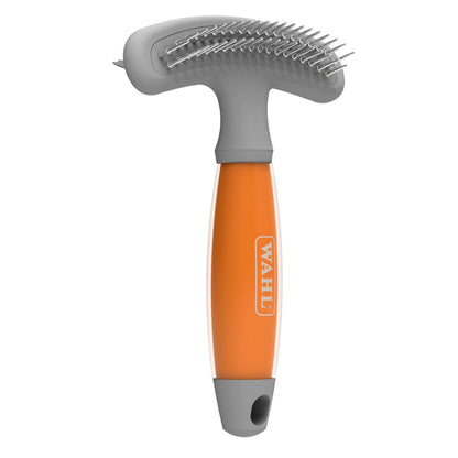 Wahl Double Row Rake & Shedding Blade With Soft Grip Gel Handle