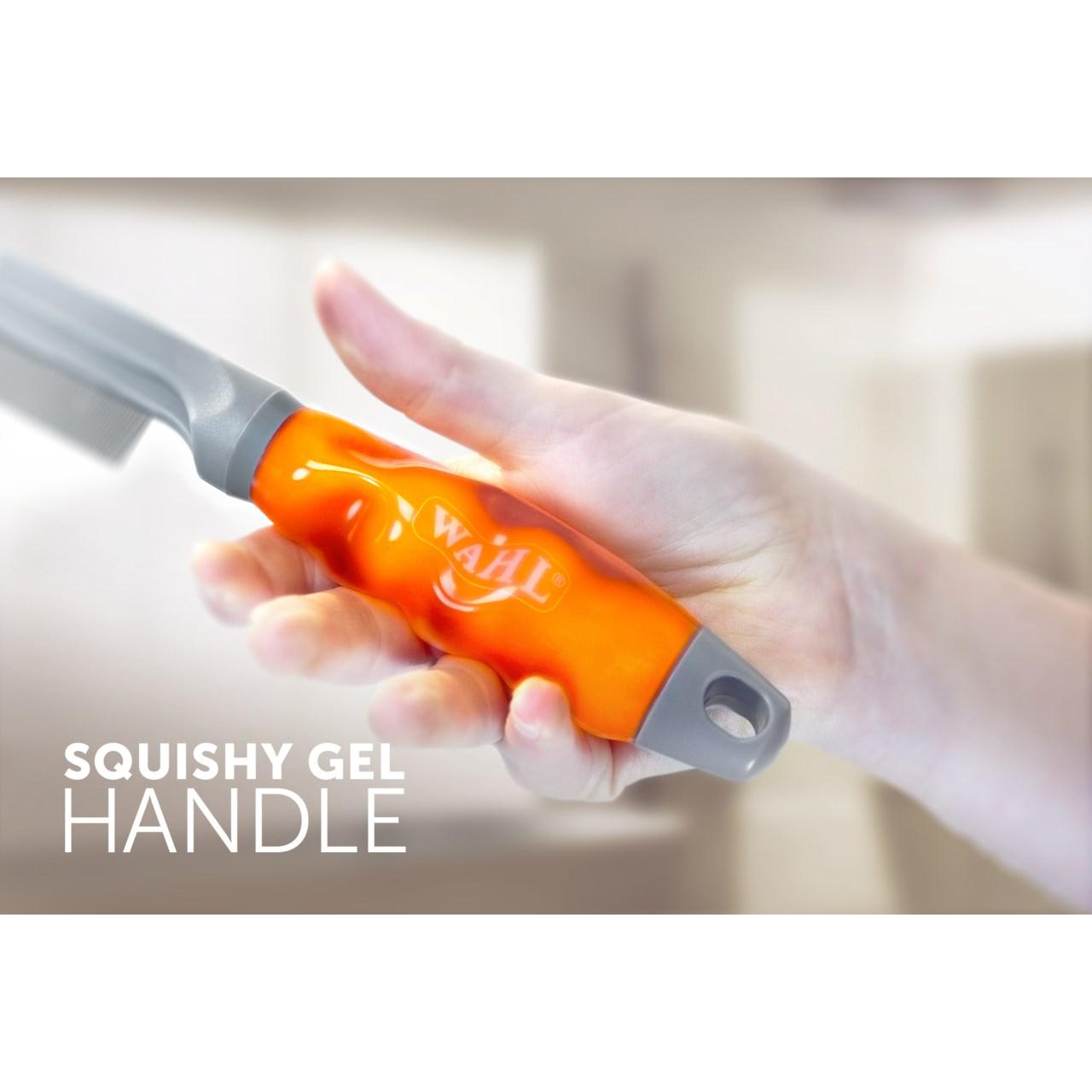 Wahl Double Row Rake & Shedding Blade With Soft Grip Gel Handle