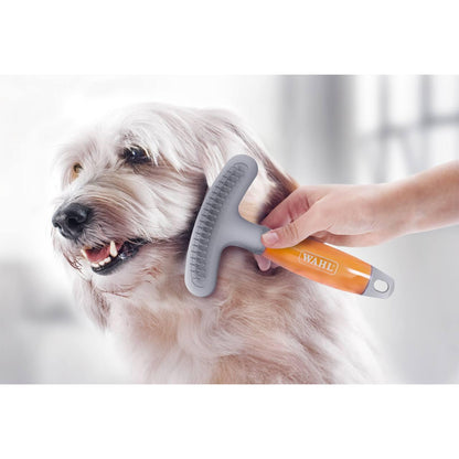 Wahl Double Row Rake & Shedding Blade With Soft Grip Gel Handle
