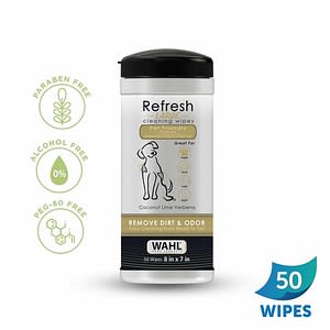 Wahl Refresh Cleaning Coconut Pet Dog Wipes