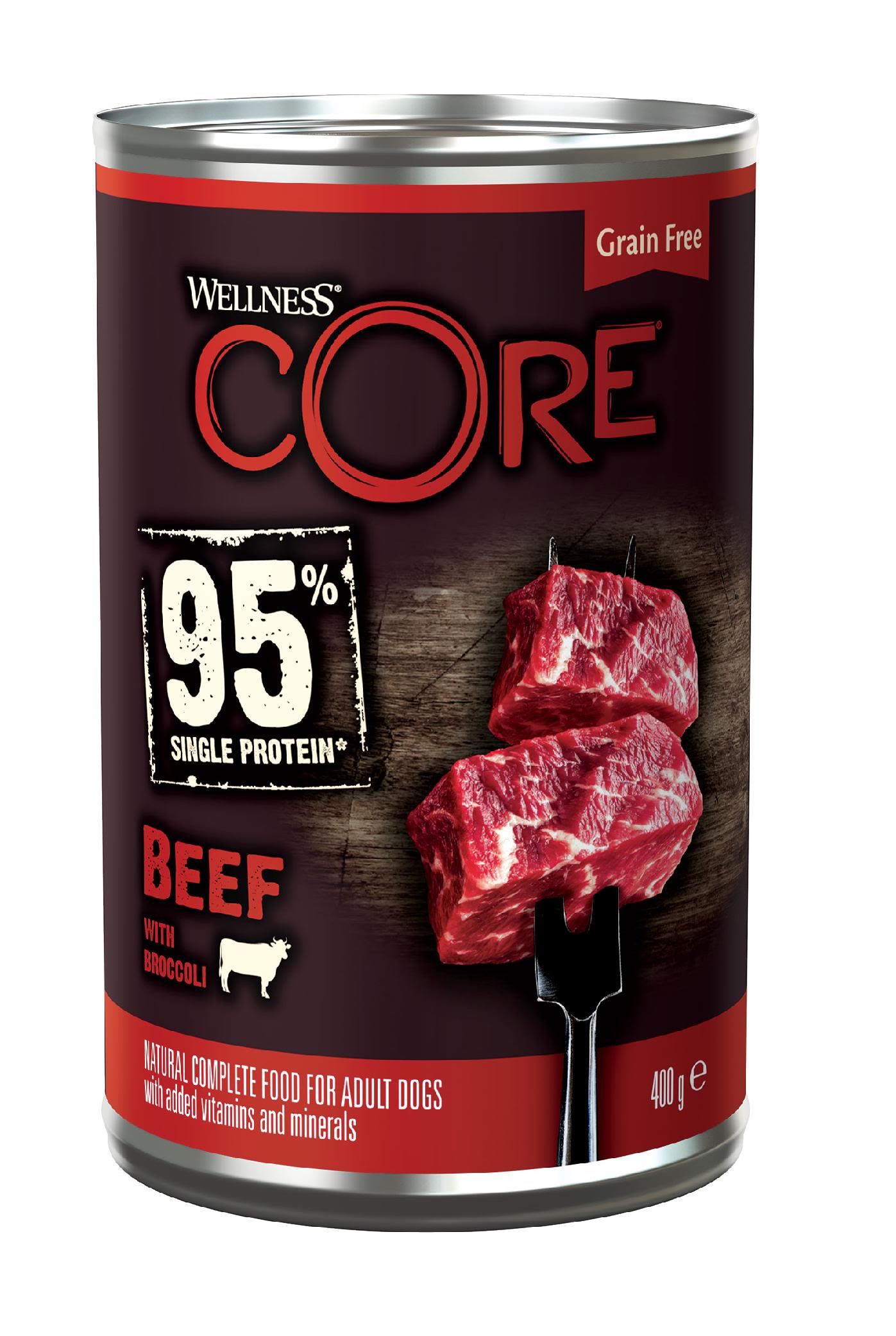 Wellness Core Grain-free Wet Dog Food 95% Beef with Broccoli