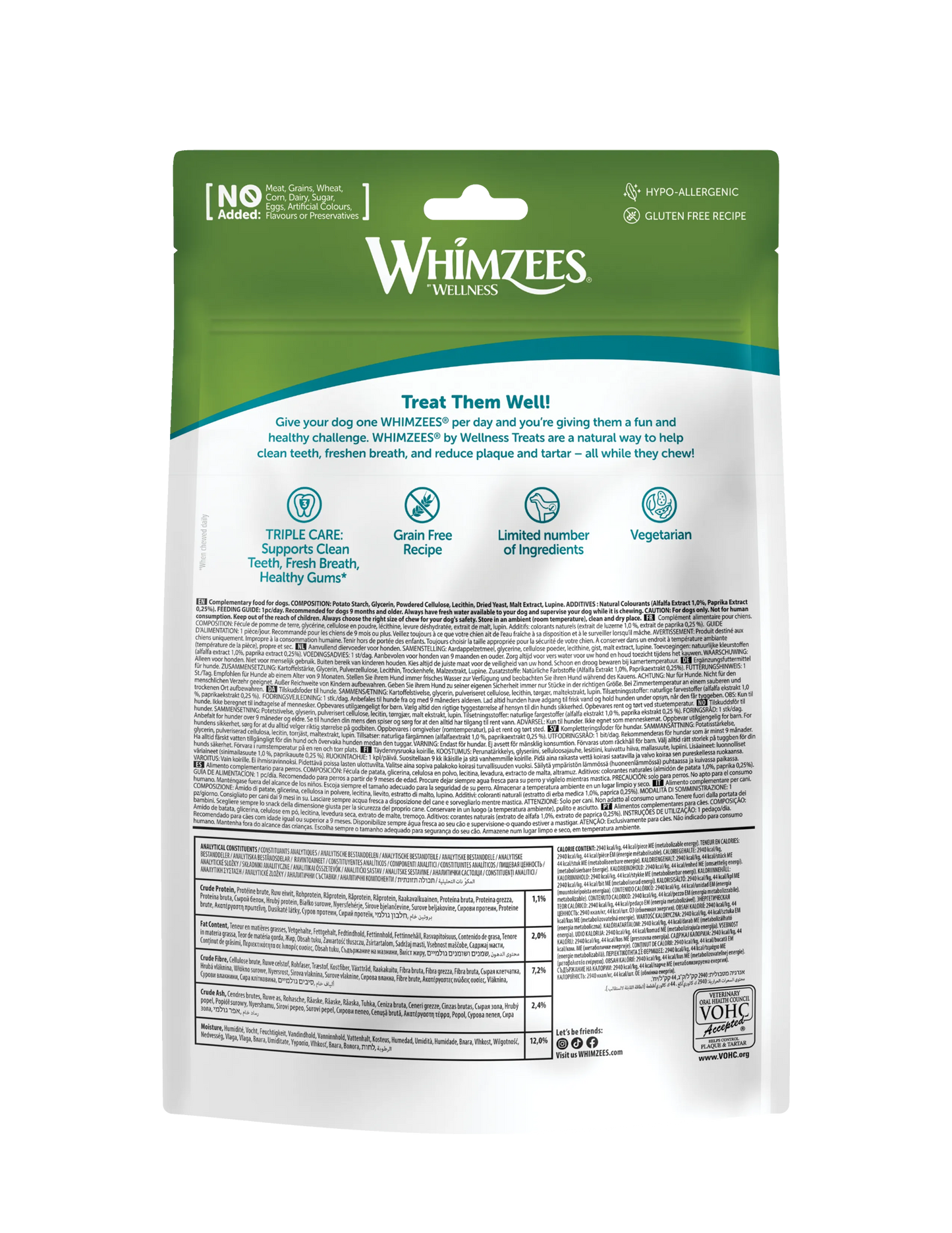 Whimzees Toothbrush Dental Chew Dog Treats - Medium