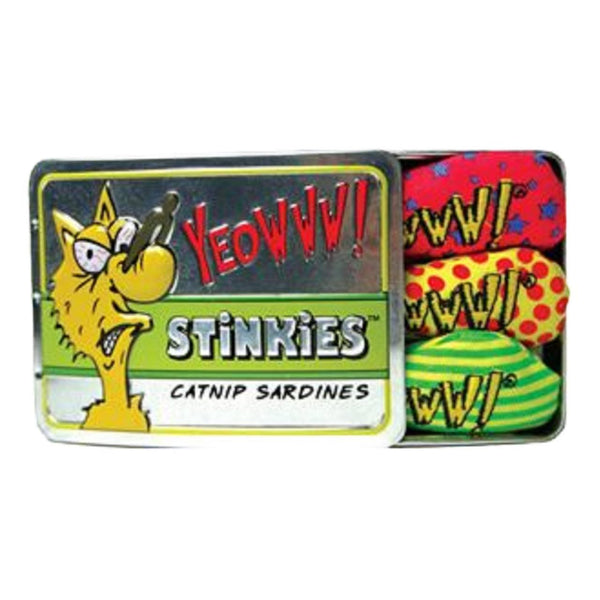Yeowww - 3 stinkies kattenkruid sardines in blik - 1 stuk