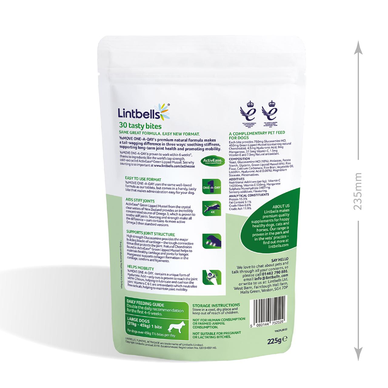 Yumove Chewies One a Day Dog Joint Supplement for Large Dog