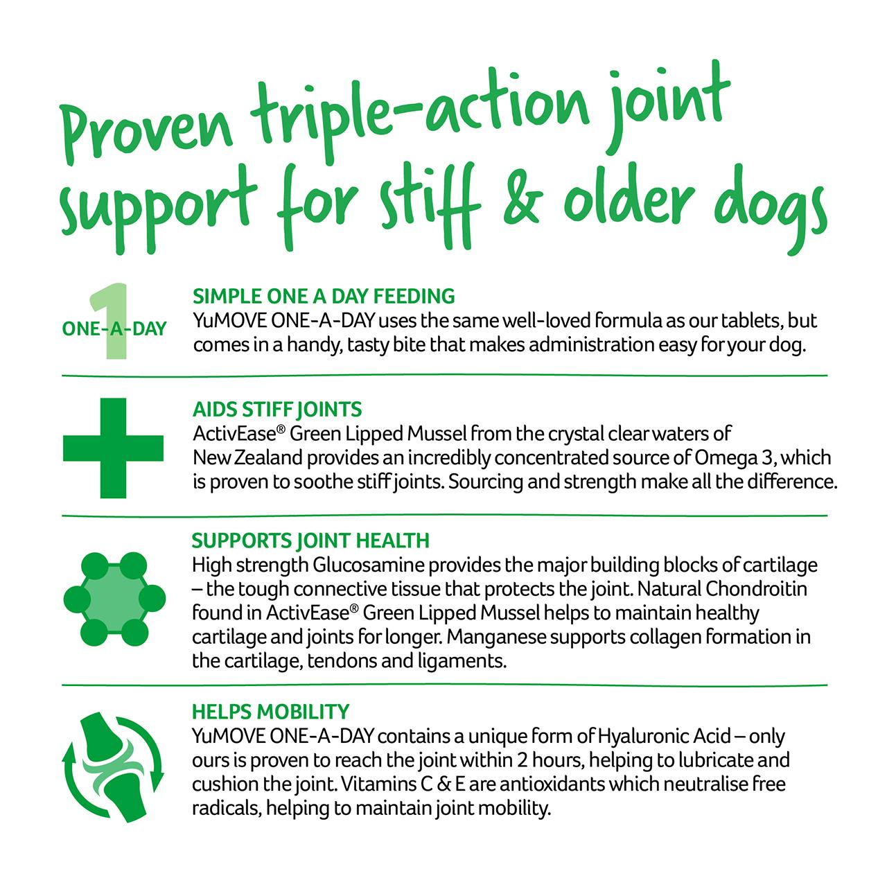 Yumove Chewies One a Day Dog Joint Supplement for Large Dog