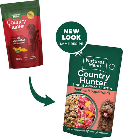 Natures Menu Country Hunter Beef Wet Dog Food Pouches