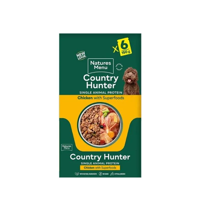 Natures Menu Country Hunter Chicken Wet Dog Food Pouches