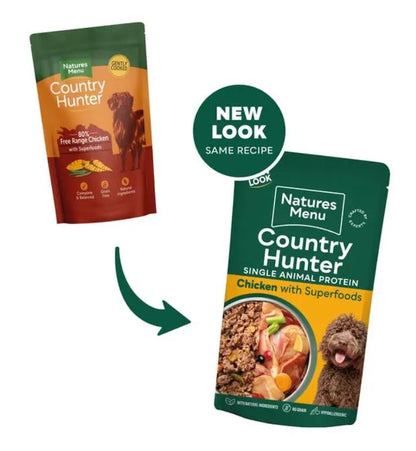Natures Menu Country Hunter Chicken Wet Dog Food Pouches