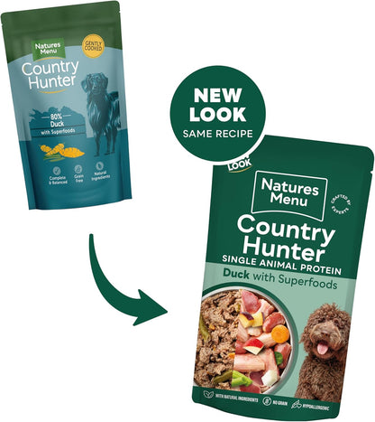 Natures Menu Country Hunter Duck Wet Dog Food Pouches