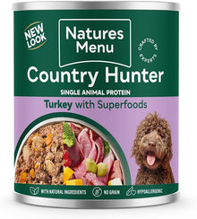 Natures Menu Country Hunter Farm Reared Turkey Wet Dog Food Cans