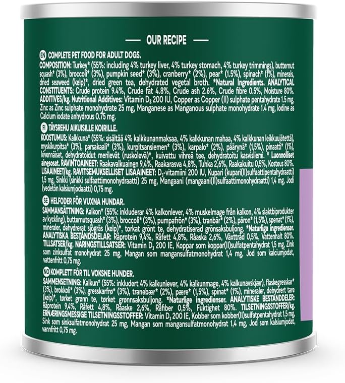 Natures Menu Country Hunter Farm Reared Turkey Wet Dog Food Cans