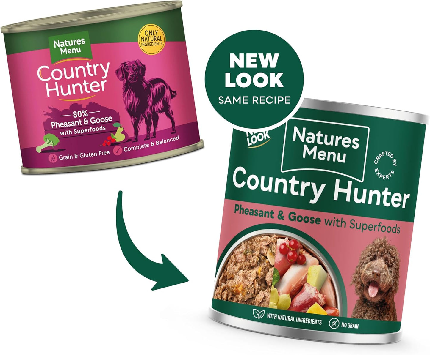 Natures Menu Country Hunter Pheasant & Goose Wet Dog Food Cans