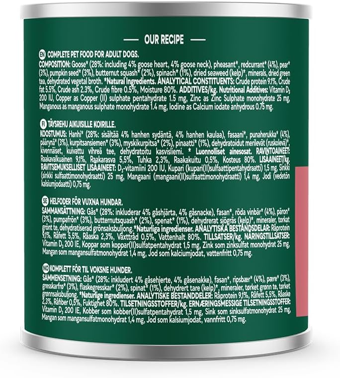 Natures Menu Country Hunter Pheasant & Goose Wet Dog Food Cans