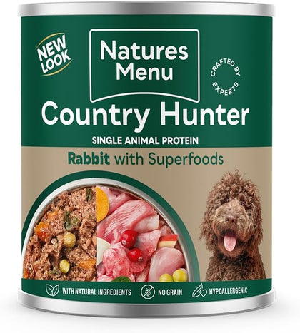 Natures Menu Country Hunter Rabbit & Cranberry Wet Dog Food Cans